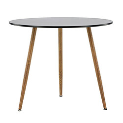 Paris prix Table à manger ronde - Noir