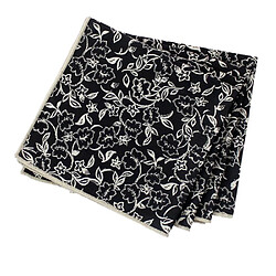 Paris Prix Lot de 4 Serviettes de Table Linette 40x40 Noir & Écru