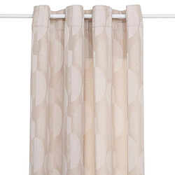 Atmosphera Rideau Jacquard à Œillets Wimbi 140x260cm Beige Lin