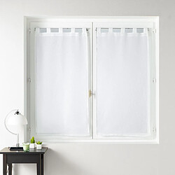 Avis Douceur D'Interieur Paire de Voilages à Passants Luminea 60x120cm Blanc