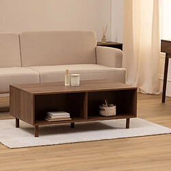 Acheter Five Simply Smart Table basse 2 portes coulissantes effet noyer SLIDY - Marron