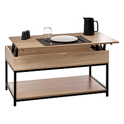 Acheter Five Simply Smart Table Basse Relevable Aliaj 95cm Naturel