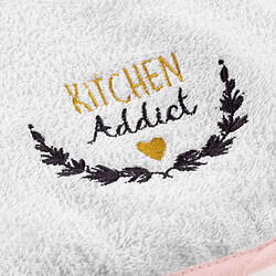 Paris Prix Essuie-Main Kitchen Addict 50x50cm Rose