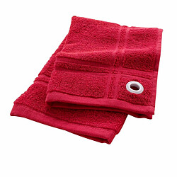Paris Prix Essuie-Main en Éponge Suzette 50x50cm Rouge