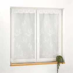 Avis Douceur D'Interieur Paire de Voilages Brodés Berry 60x90cm Blanc