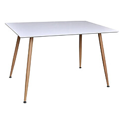 Paris prix Table à manger Polar - Blanc & naturel