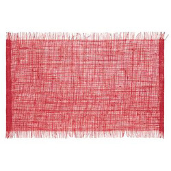 Secret De Gourmet Set de Table en Jute Frange 30x45cm Rouge