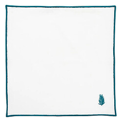 Atmosphera Lot de 4 Serviettes de Table Yucatan 40x40cm Blanc pas cher