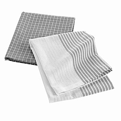 Paris Prix Lot de 2 Torchons Déjeuner 50x70cm Gris