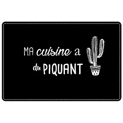 Paris Prix Set de Table Cuisine Cactus 28x43cm Noir 