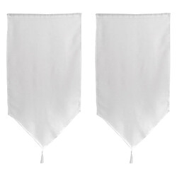 Paris Prix Paire de Voilages à Pointes Sablé 60x160cm Blanc