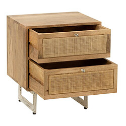 Paris prix Table de chevet bois - Naturel pas cher