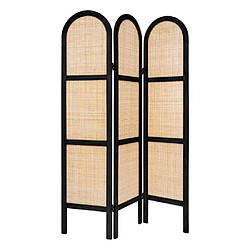Atmosphera Paravent Déco Cannage Sana 120x170cm Noir