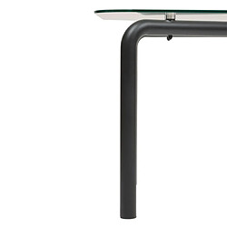 Atmosphera Table à Manger en Verre Hecate 190cm Noir