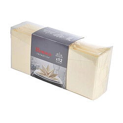 Paris Prix Lot de 12 Serviettes en Papier Pré Pliées 40x60cm Crème