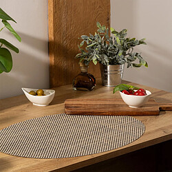 Avis Secret De Gourmet Set de Table Ovale Maoli 35x48cm Noir & Naturel