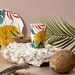 Avis The Home Deco Factory Lot de 6 Gobelets Réutilisables Paradis Exotique 25cl Multicolore