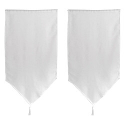 Paris Prix Paire de Voilages à Pointes Sablé 60x90cm Blanc