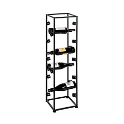 Mes Range-bouteilles 26x26x104 cm en métal laqué noir