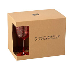 Acheter Paris Prix Lot de 6 Verres à Vin Réutilisables Barbra 41,4cl Rouge