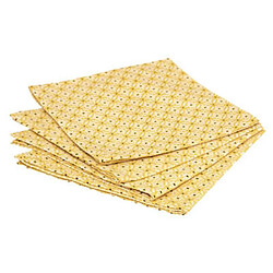Atmosphera Lot de 4 Serviettes de Table Paty 40x40cm Ocre
