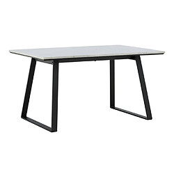 Paris prix Table à manger marbre - Blanc & noir