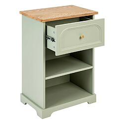 Atmosphera Table de Chevet Avec Tiroir Mohéa 67cm Vert Céladon