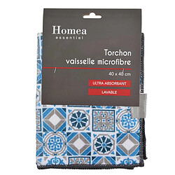 Avis Homea Torchon Carreaux de Ciment 40x40cm Bleu & Gris