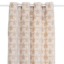 Atmosphera Rideau Jacquard en Velours Luna 140x260cm Beige Lin