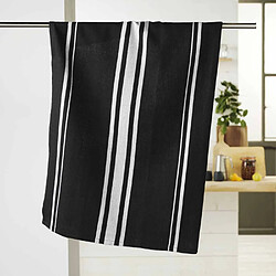 Paris Prix Torchon en Coton Tissé Comptoir 50x70cm Noir