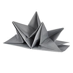 Paris Prix Lot de 12 Serviettes en Papier Pré Pliées 40x60cm Gris