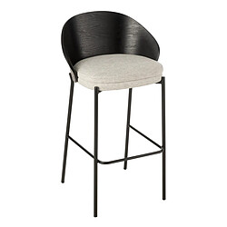 Paris Prix Chaise de Bar Design Lone 97cm Noir & Gris