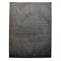 UnAmourDeTapis tapis chambre 120x170 tissé noir et gris rectangle LYN1 EMPREINTE