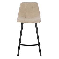 Paris Prix Chaise de Bar Matelassée Bouclette Kent 95cm Blanc