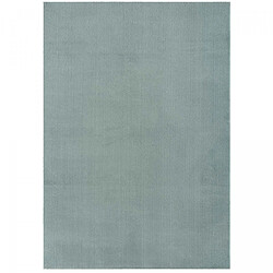 UnAmourDeTapis Tapis cuisine 120x160 LYN10 LAVABLE Bleu uni, tapis shaggy à longs poils