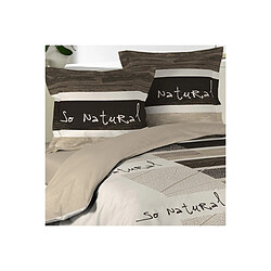 Paris Prix Parure de Lit 3 Pièces So Natural 260x240cm Marron