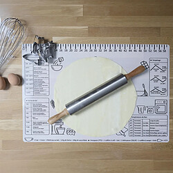 Paris Prix Tapis de Pâtisserie Gradué Anti Adhésif 40x60cm Gris pas cher