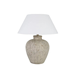 Home Deluxe Grande lampe de table aspect pierre LENE - Blanc