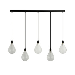 Home Deluxe Lampe à suspendre en verre CELIA Transparent - 5-flamme