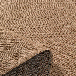 Avis UnAmourDeTapis Tapis rond d'extérieur Ø160cm tissé kilim beige JUTE ART 4