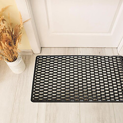 UnAmourDeTapis Paillasson 45x75 tissé en pvc motif géométrique VINYLE noir