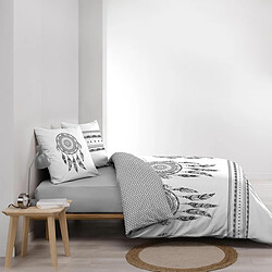 Avis Paris Prix Parure de Lit 3 Pièces Indian Dream 260x240cm Blanc