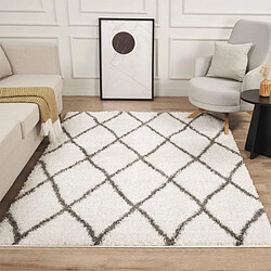 UnAmourDeTapis Tapis berbère 280x370 tissé motif ethnic LYN4 BENYLE A crème