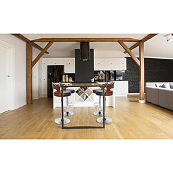 Paris Prix Lot de 6 Chaises de Bar Wilson 90-110cm Noir & Marron pas cher