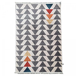 UnAmourDeTapis tapis salon 120x170 tissé gris et jaune rectangle motif scandinave CHEYANE