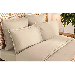 Atmosphera Parure de Lit 3 Pièces Percale 260x240cm Beige Lin