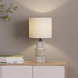 Home Deluxe Grande lampe de table en verre YUKI - Transparent