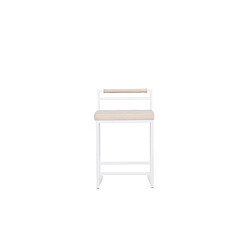 Paris Prix Chaise de Bar en Velours Opelika 80cm Beige