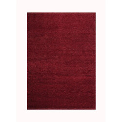 UnAmourDeTapis tapis de couloir 70x300 fait main en laine rouge rectangle motif uni LOOK 418