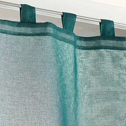 Paris Prix Paire de Voilages Duetto 60x160cm Pétrole & Blanc